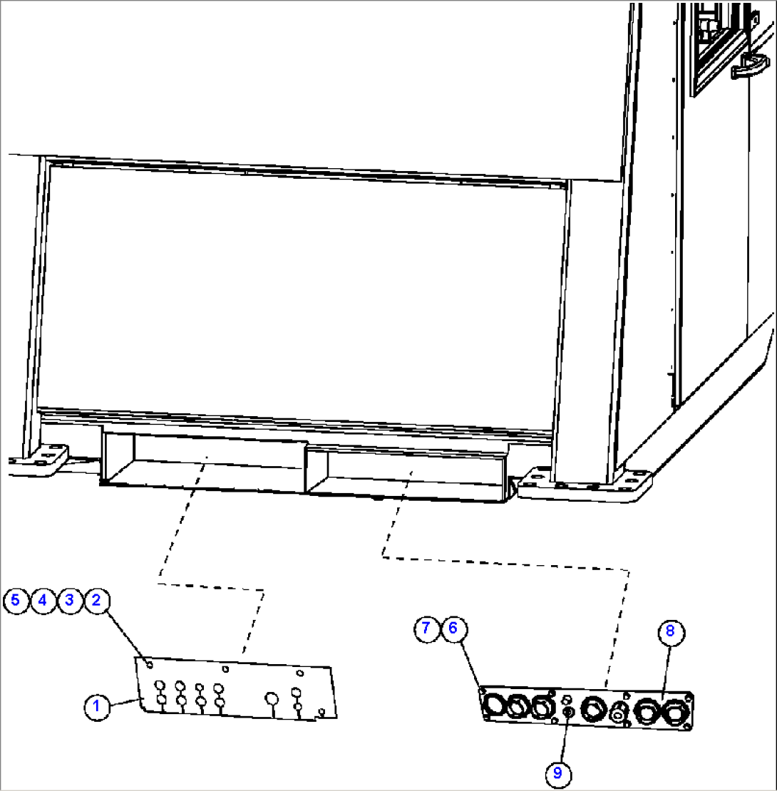 CAB CONNECTOR PLATE AND HOSE FLAP