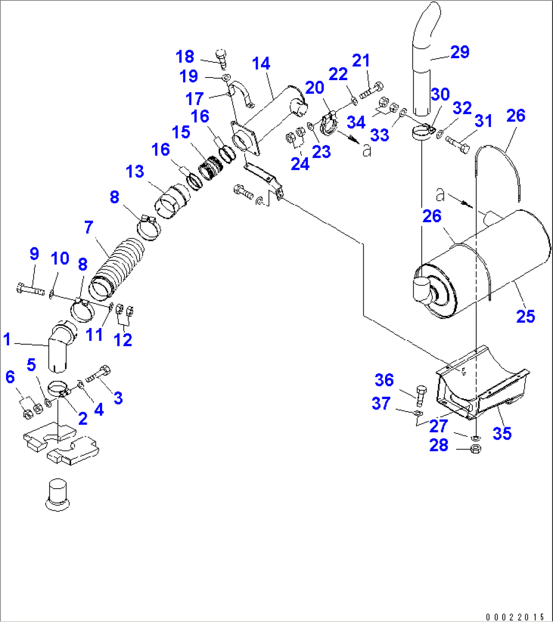 EXHAUST PIPE (SUPER SILENT SPEC.) (1/2)