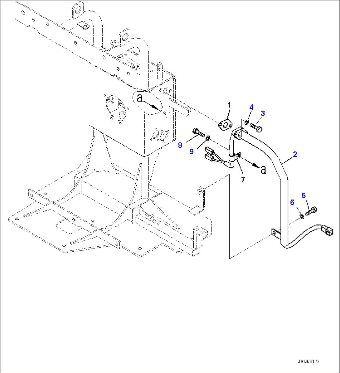 Aftercooler, Fan Motor Wiring Harness (#10001-)