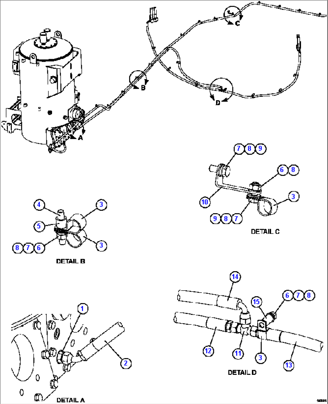 AUTOMATIC LUBRICATION - HYD TANK & HOSE JOINT