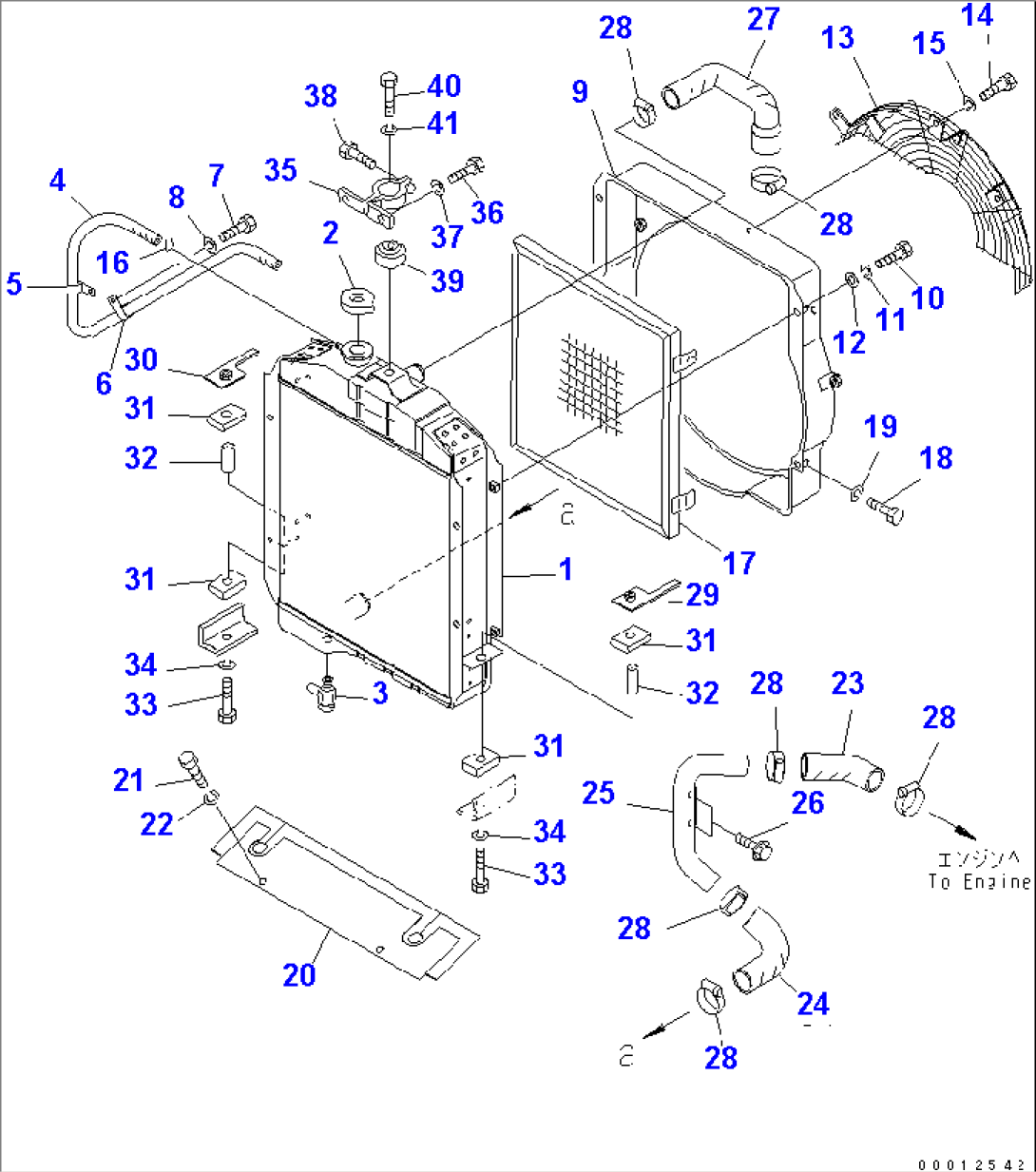 COOLING RADIATOR (WITH SANDY DUSTY PROTECTION GRID)