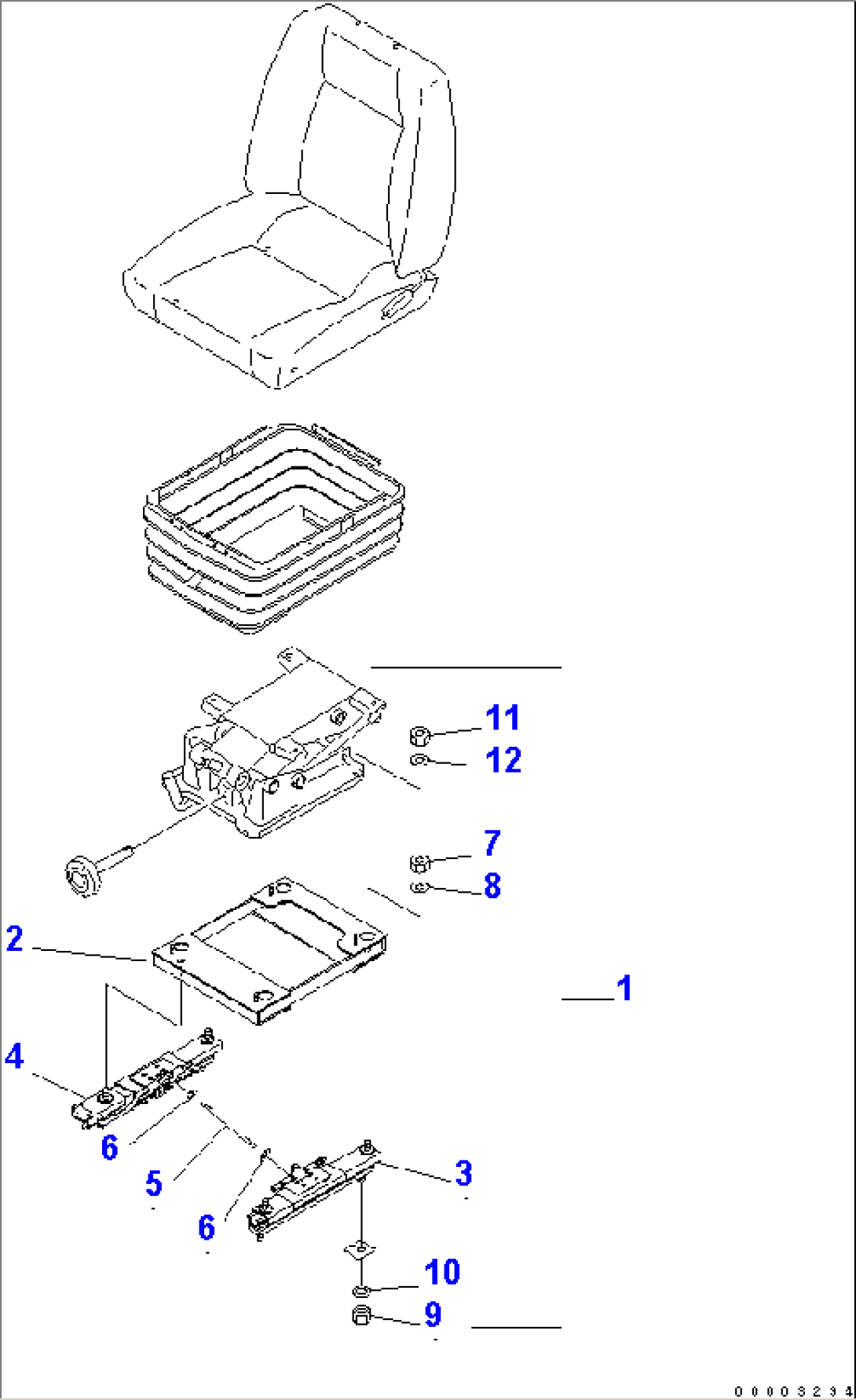 ADJUSTER (TURN AND RECLINING TYPE) (SEAT LESS)