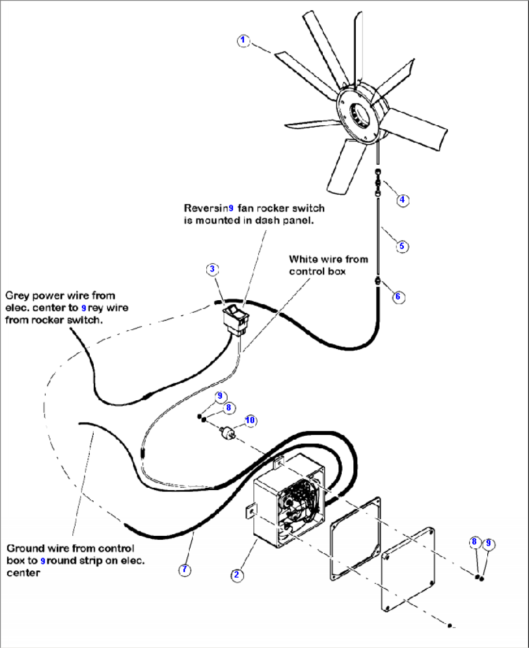 C0103-02A0 REVERSIBLE FAN CONTROL AND WIRING