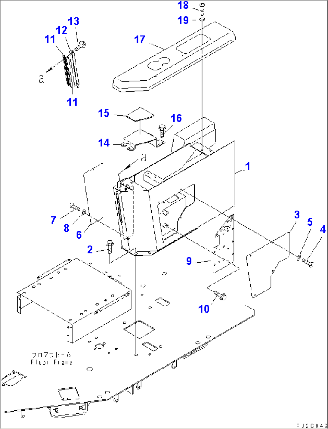AIR CONDITIONER AND HEATER COVER (L.H. CONSOLE BOX) (WITH ADVANCED JOY STICK STEERING)(EXCEPT JAPAN)(#50013-50024)