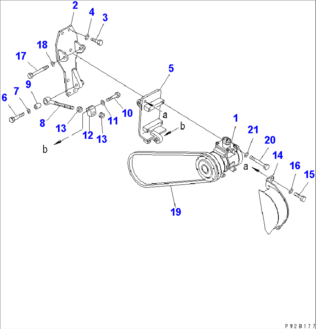 AIR CONDITIONER (1/8) (AIR COMPRESSOR AND SERVICE CAN OF COOLING MEDIUM GAS)(#6001-6099)