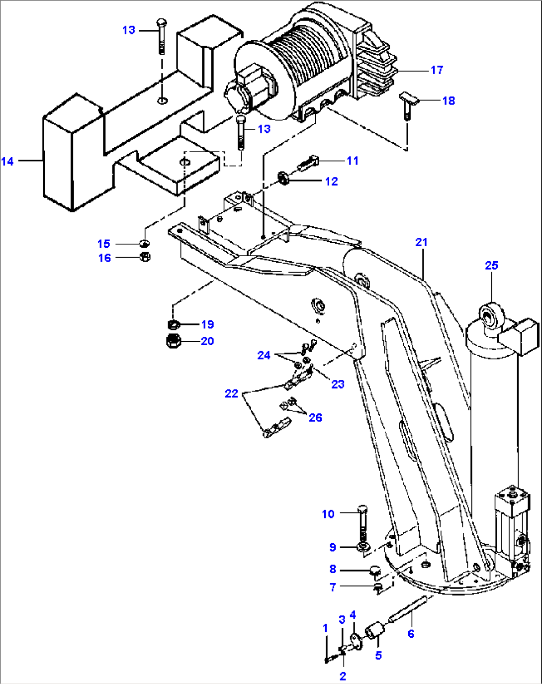 FIG. T0110-01A1 PEDESTAL AND COUNTERWEIGHT - 150FA