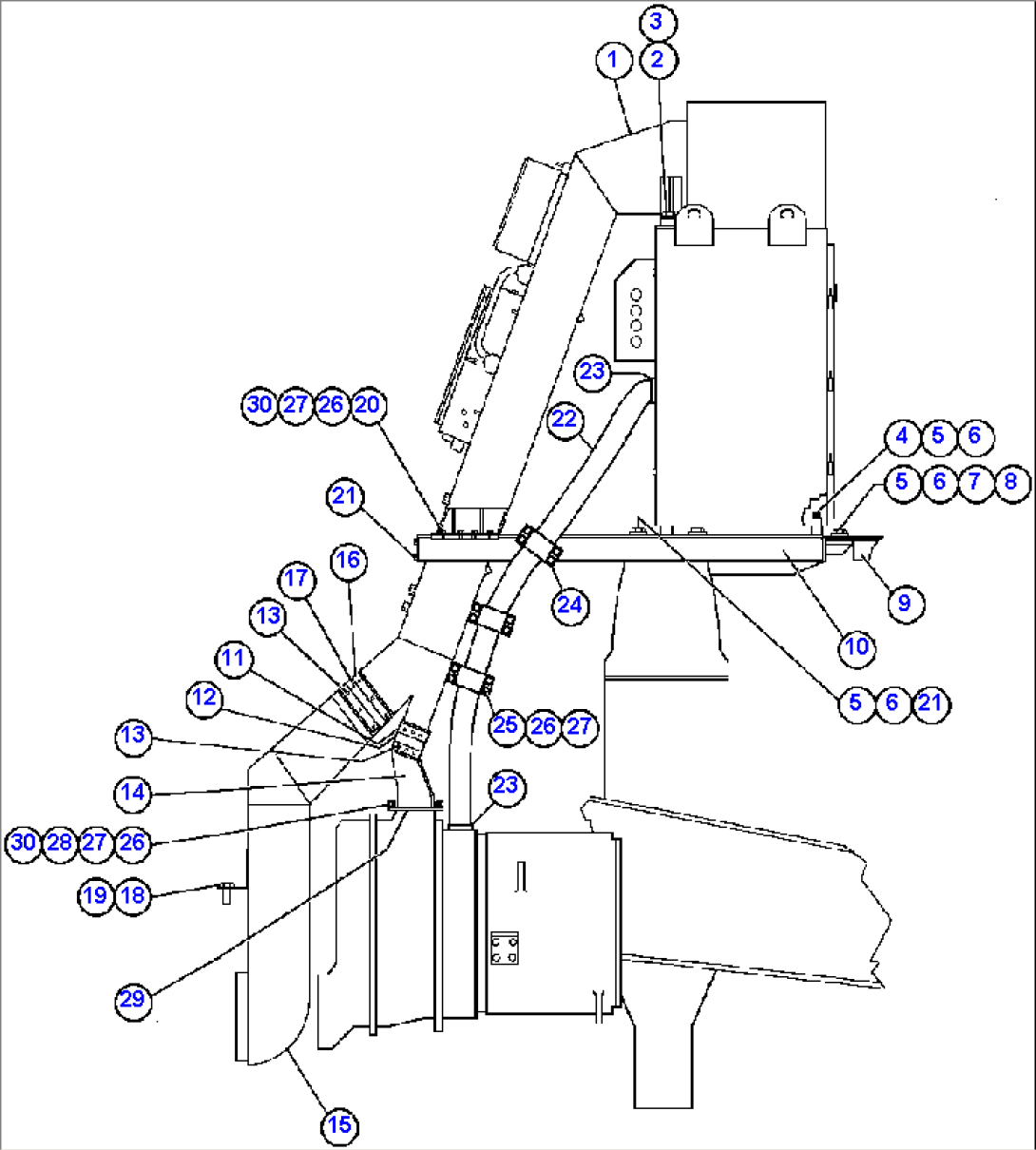 BLOWER INLET AND COOLING AIR INSTALLATION