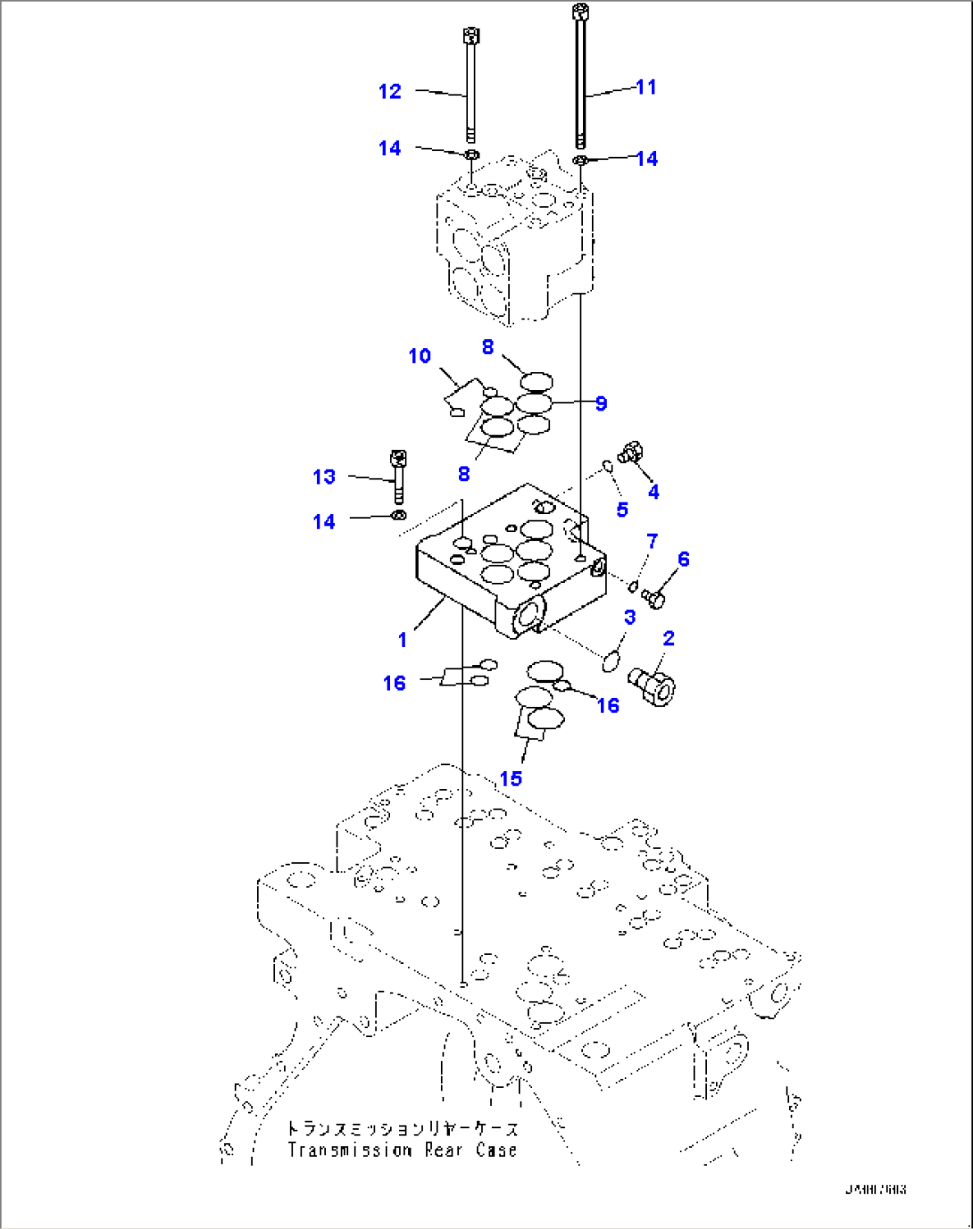 Transmission Group, Relief Valve Mounting (#10001-)