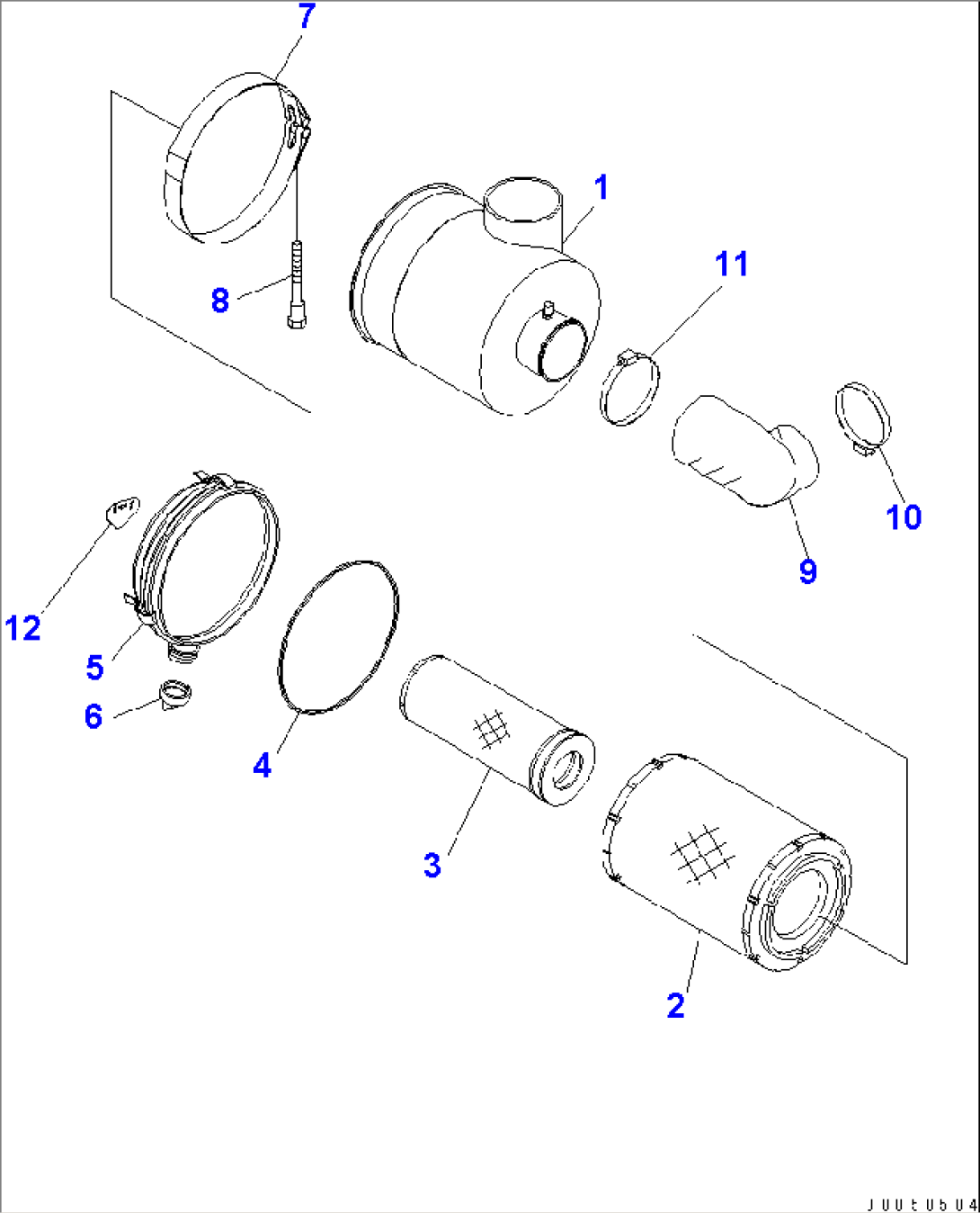 ENGINE RELATED PARTS (AIR CLEANER)(#85001-)