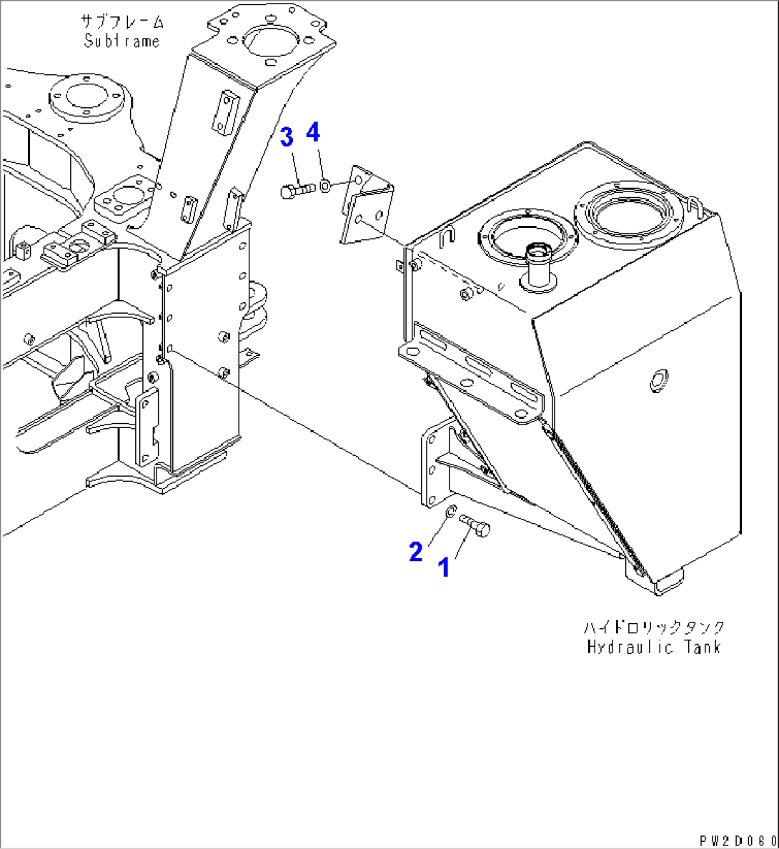 HYDRAULIC TANK (MOUNTING PARTS)