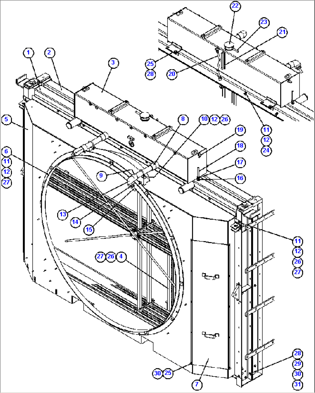 RADIATOR & SHROUD ASSEMBLY (PC2169)