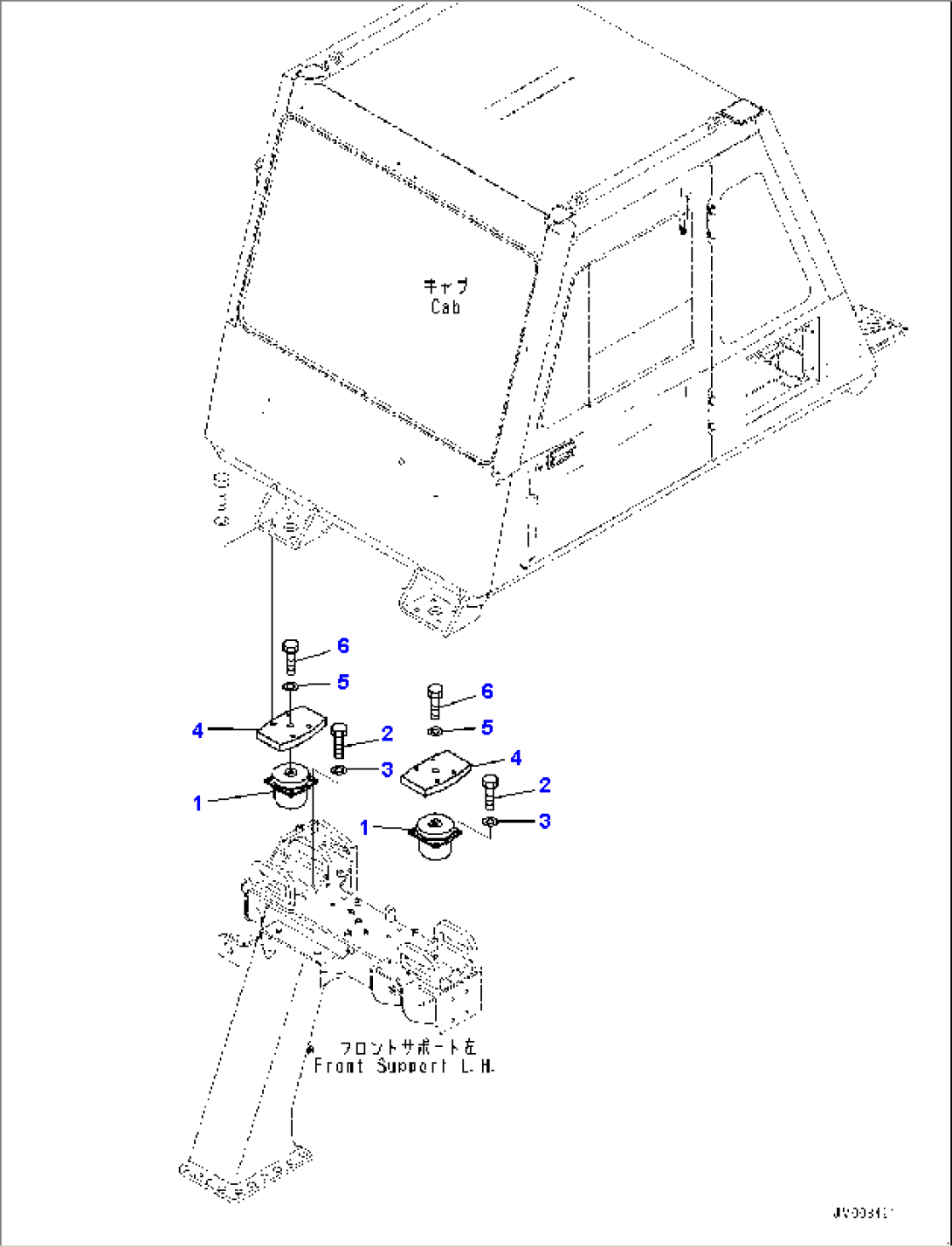 Front Support, Cab Mounting (#30001-)