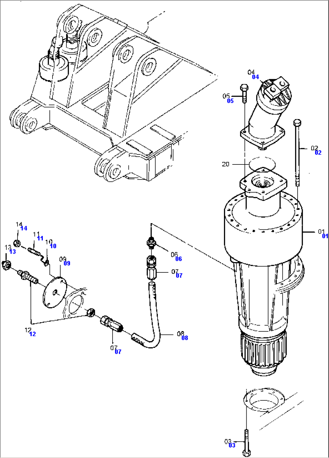 Installation - Swing Gear,- and Motor