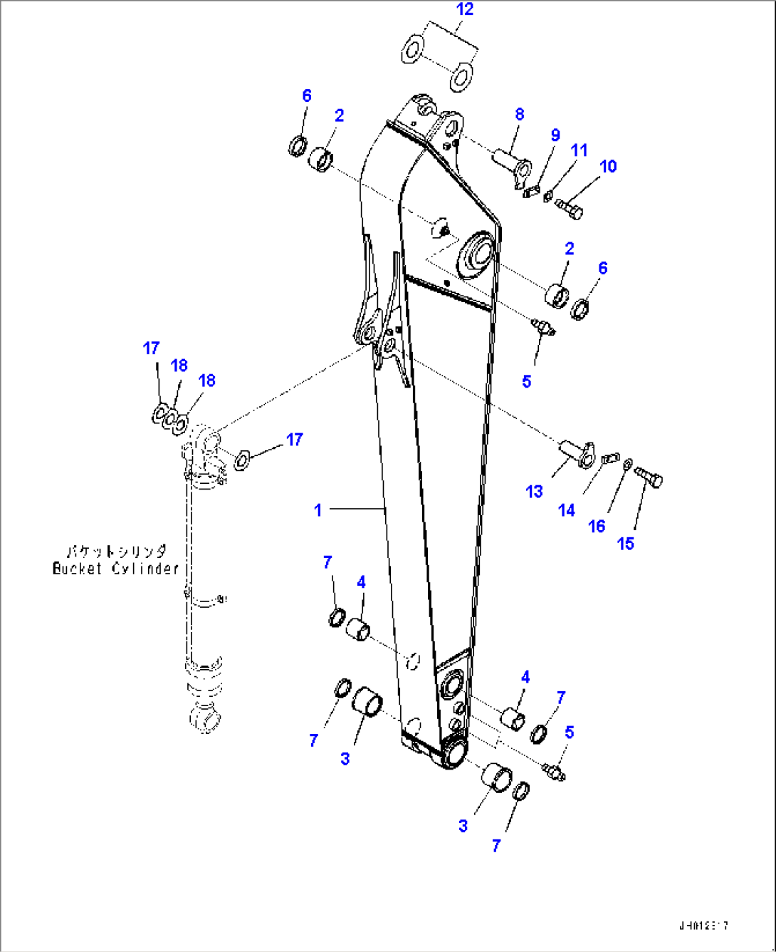 Arm, Arm and Pin (#95001-)