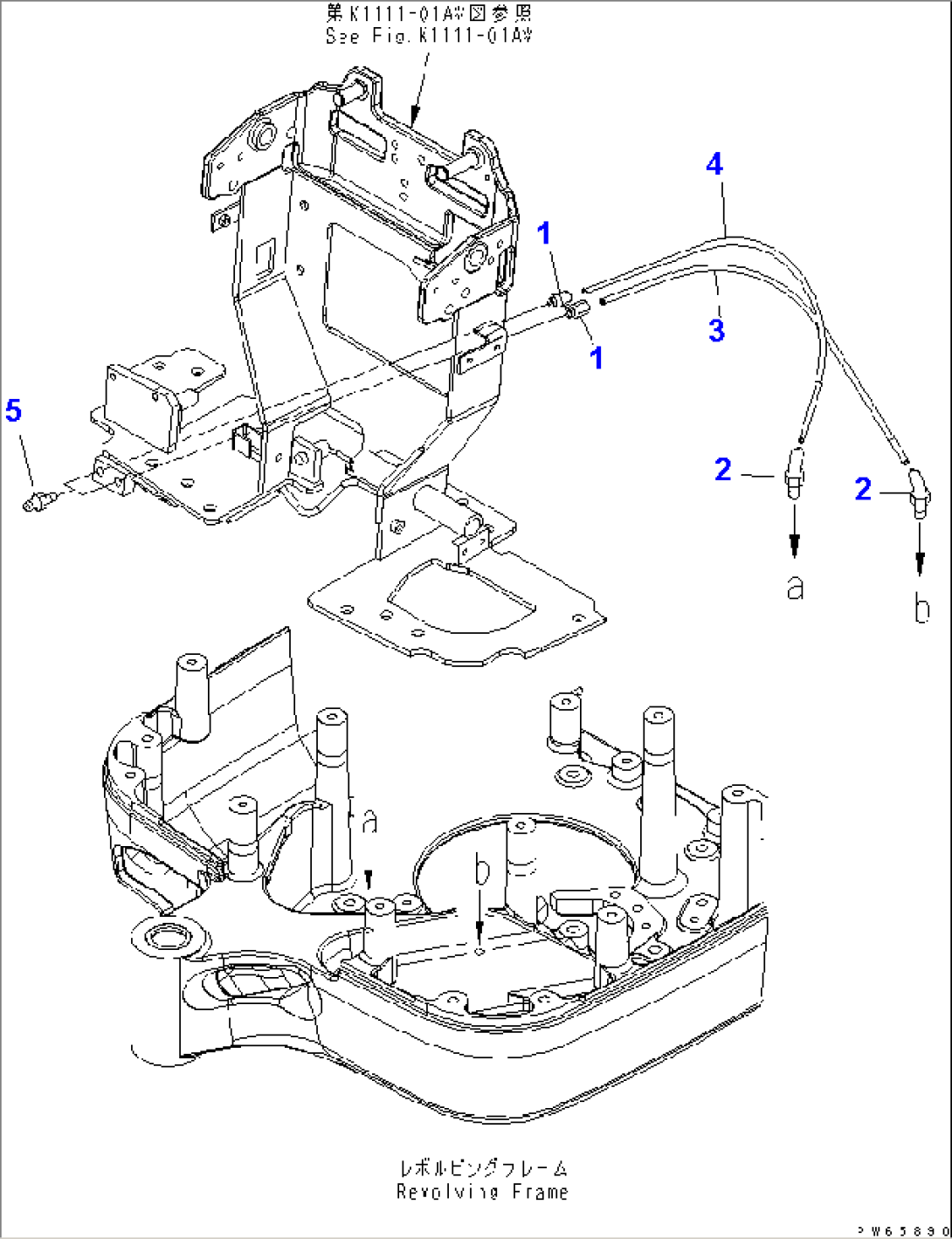 REVOLVING FRAME LUBRICATING LINE