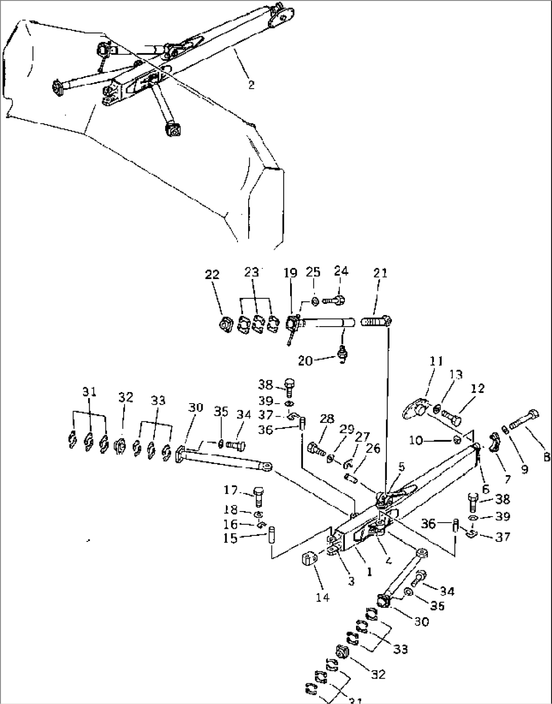 STRAIGHT FRAME (FOR COAL DOZER)(#35001-)