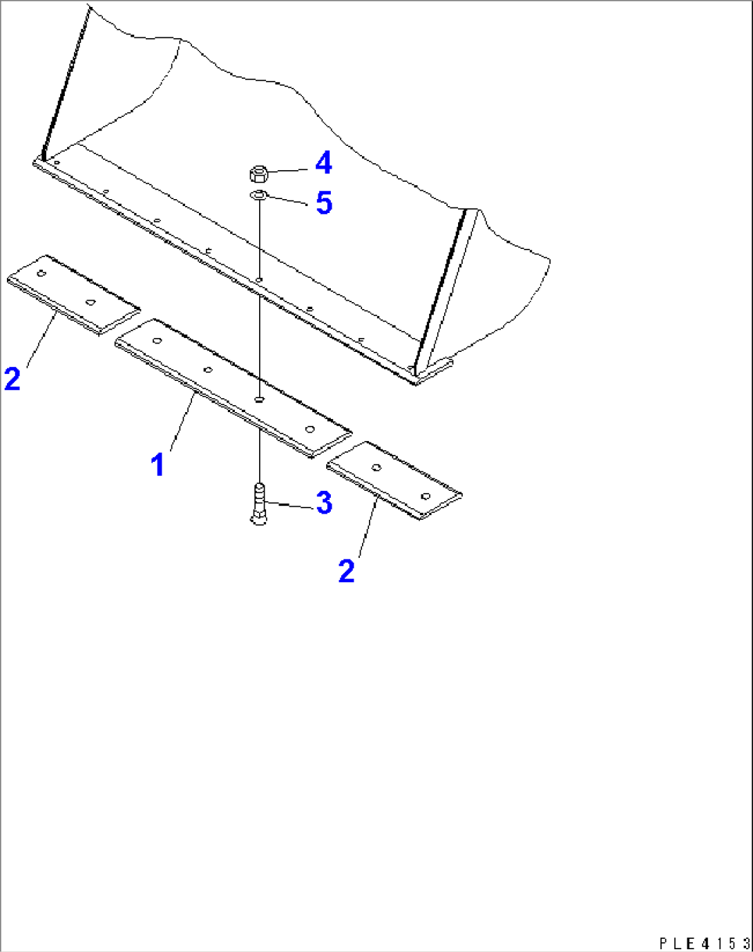 BOLT-ON CUTTING EDGE (FOR 1.0M3 AND WIDE BUCKET)