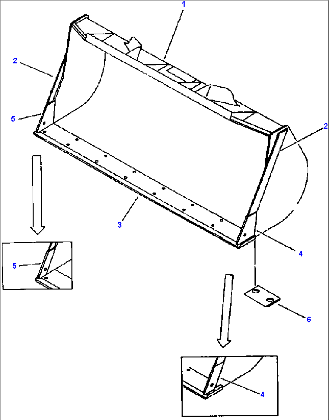 LOOSE MATERIAL BUCKET (2.5 CUBIC METER)