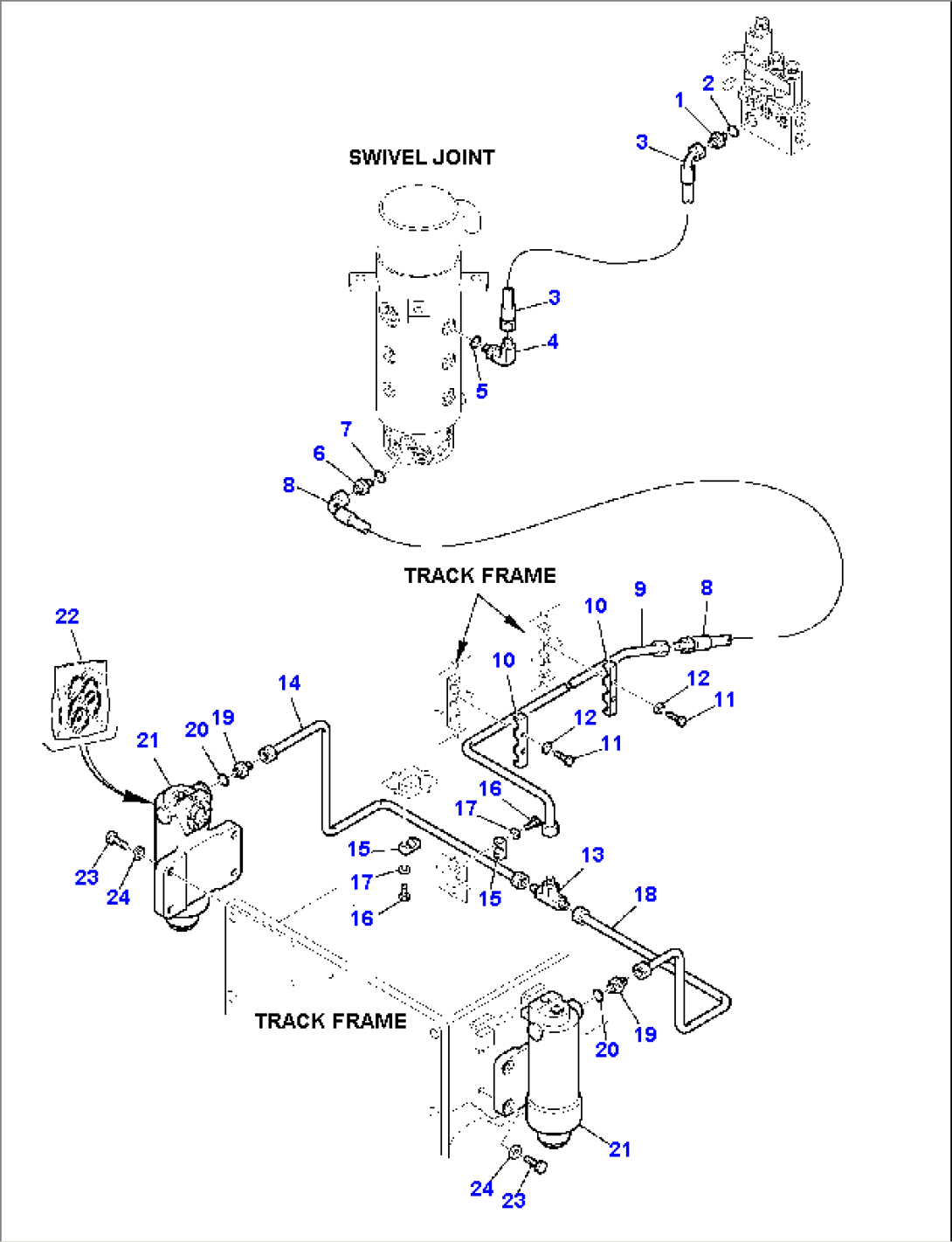 HYDRAULIC PIPING SUSPENSION LOCK CYLINDER LINE