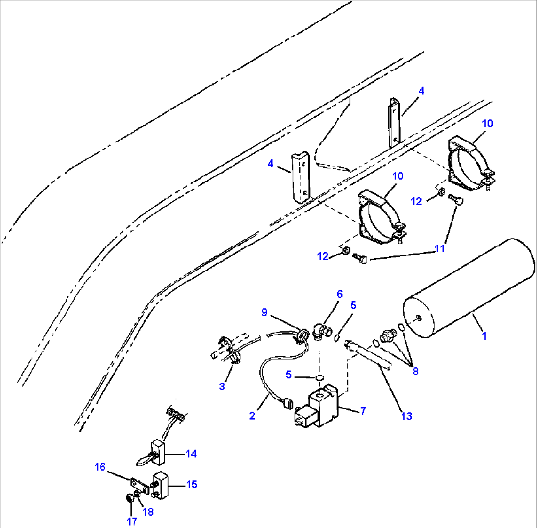 FIG. H5110-02A7 BLADE LIFT ACCUMULATOR