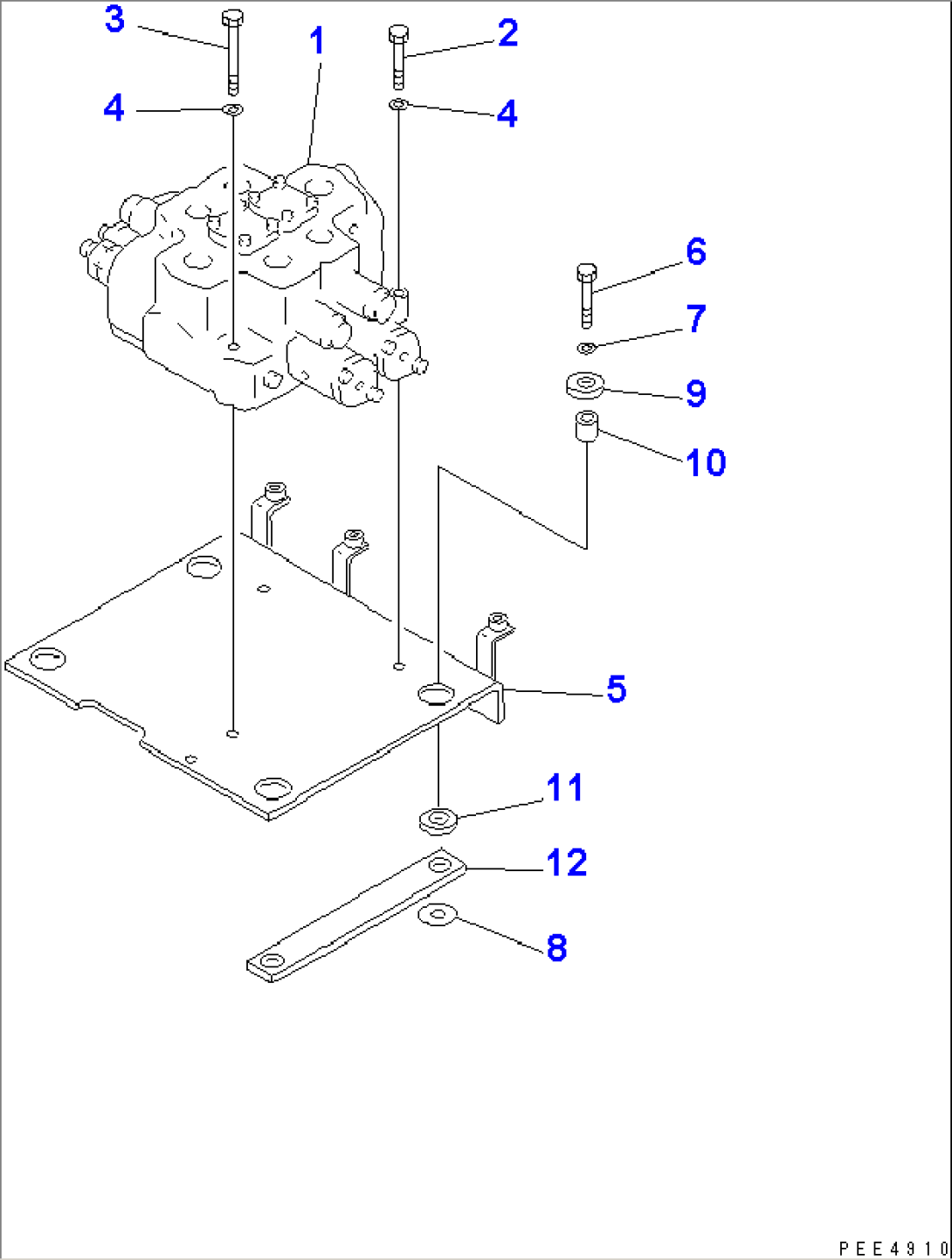 LOADER CONTROL VALVE (CONTROL VALVE MOUNTING PARTS) (WITH 2-SPOOLVALVE)