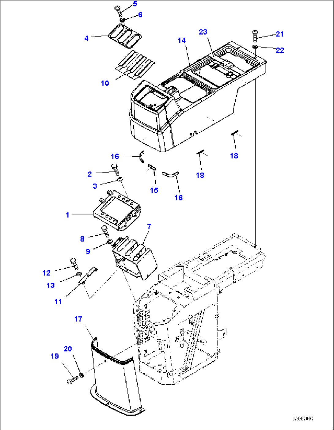 Loader Control Unit, Console Cover, R.H. (#75896-)