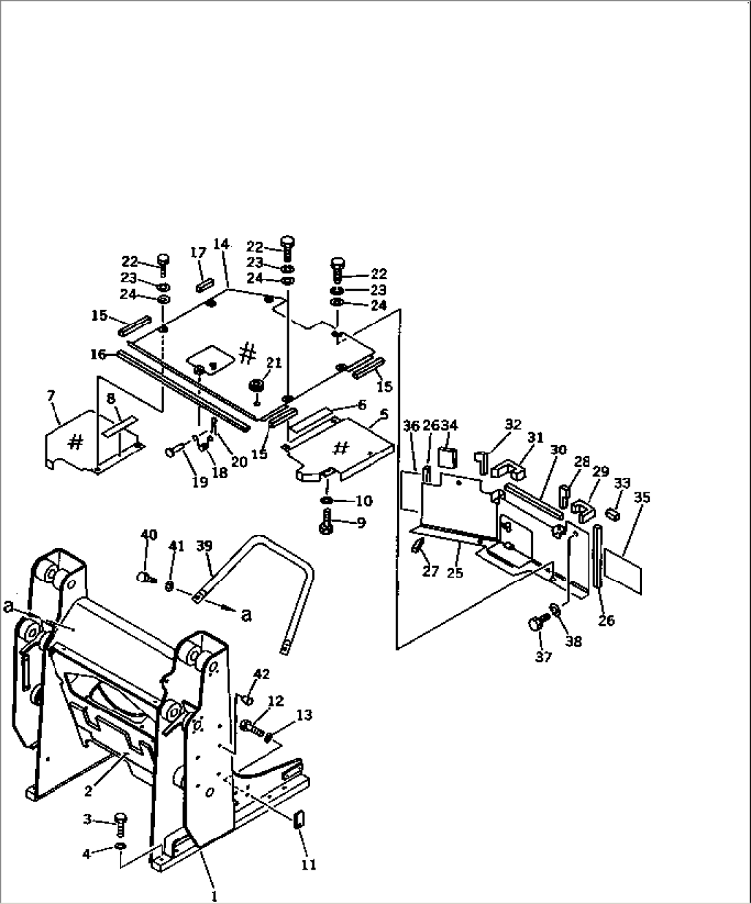 LOADER FRAME AND FLOOR PLATE (NOISE SUPPRESSION FOR EC)(#60280-)