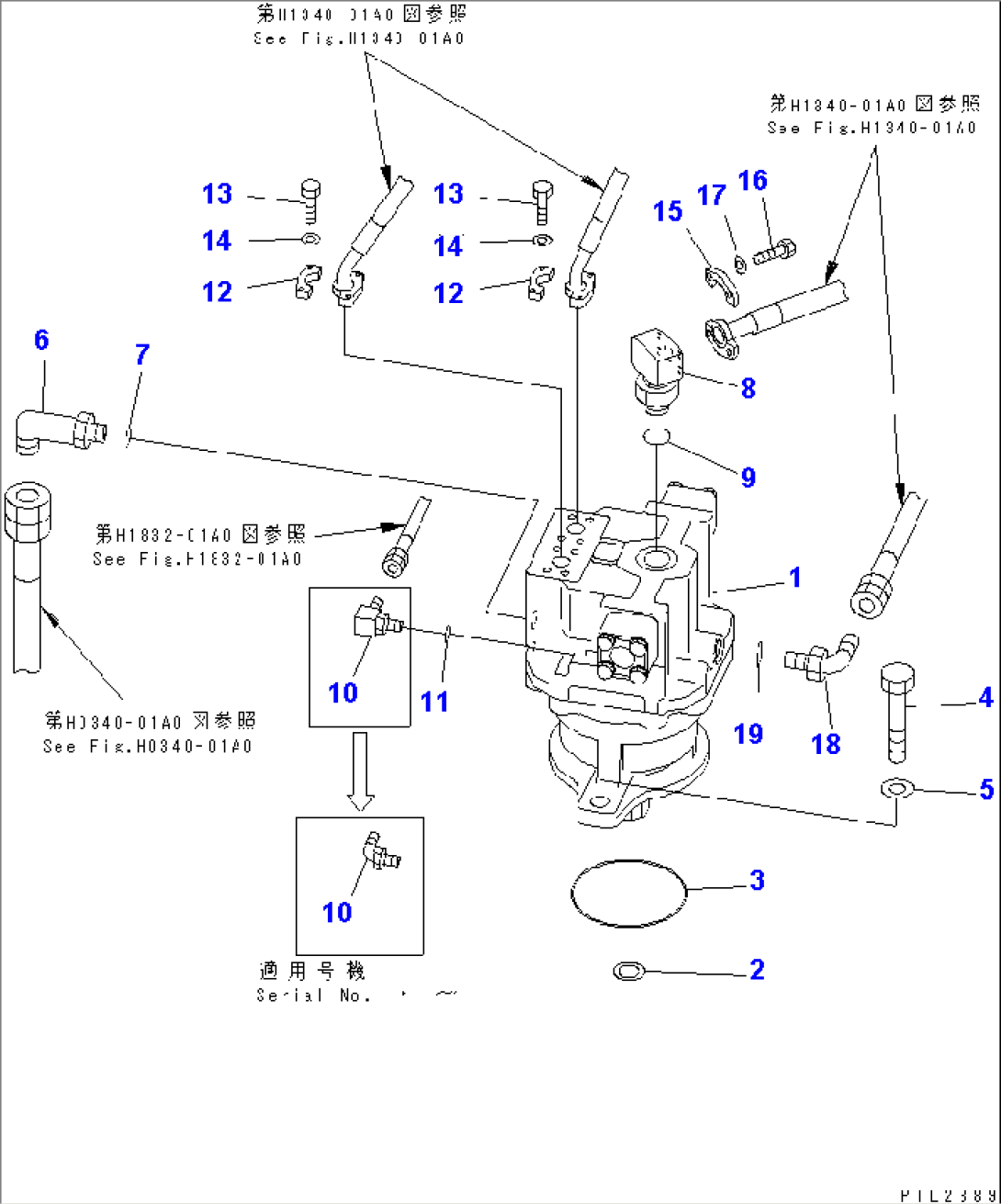 SWING MOTOR (JOINT PARTS)(#K30001-K31999)