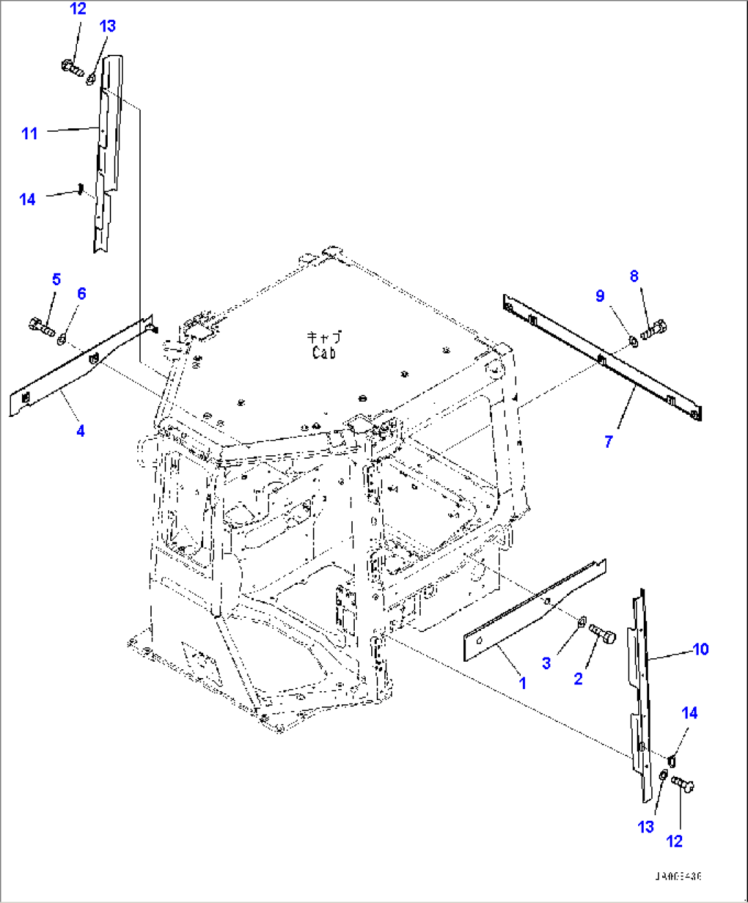 ROPS Cab, Outside Cover (#80001-80979)