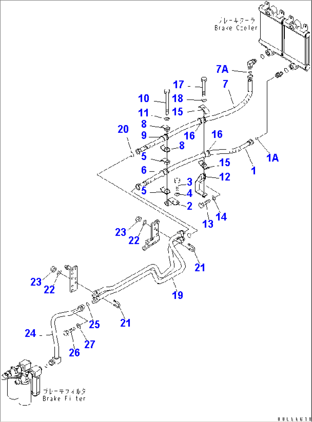 BRAKE CONTROL (FOR BRAKE COOLING SYSTEM) (P.P.C. PUMP COOLING LINE) (2/2)(#55001-)