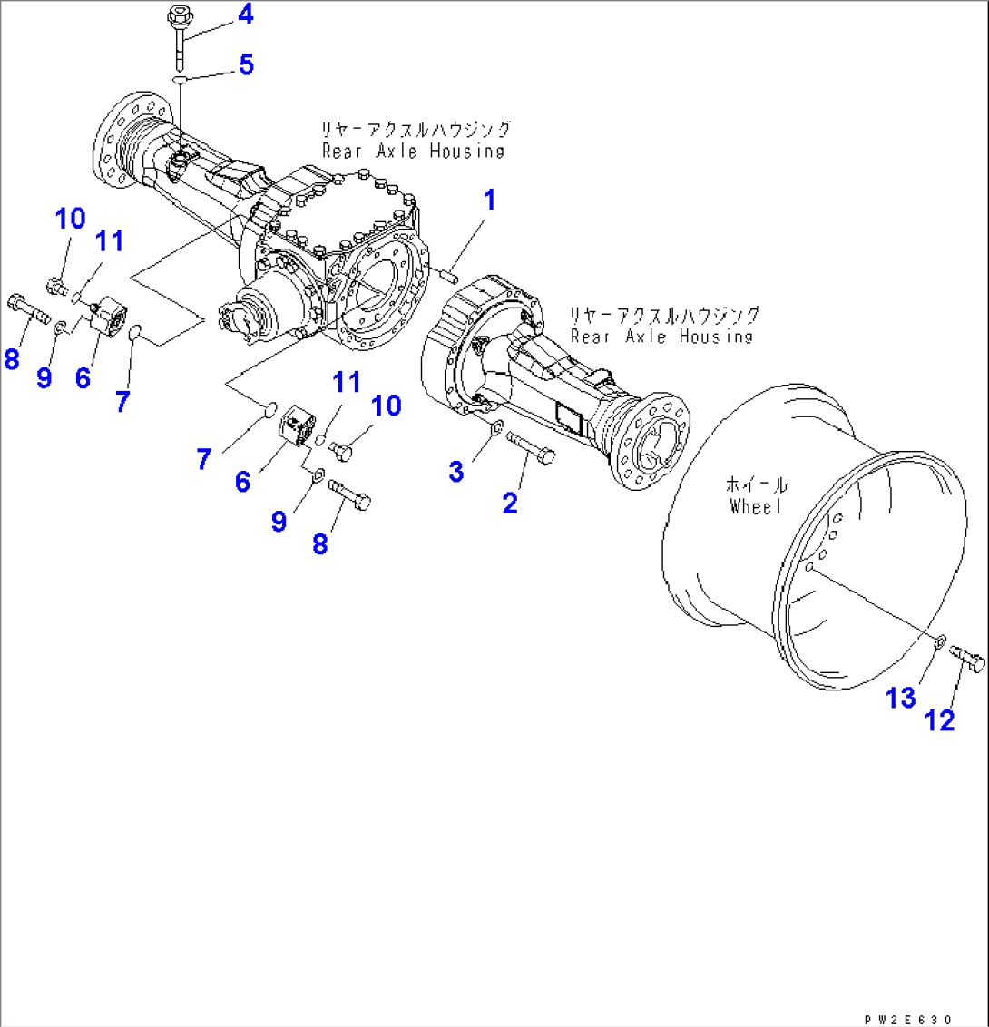 REAR AXLE (MOUNTING PARTS AND VALVE)