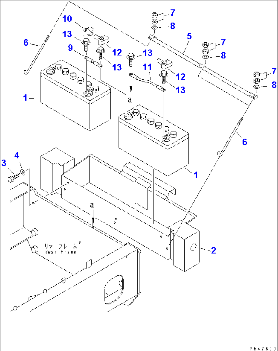 BATTERY AND BATTERY BOX(#60001-)