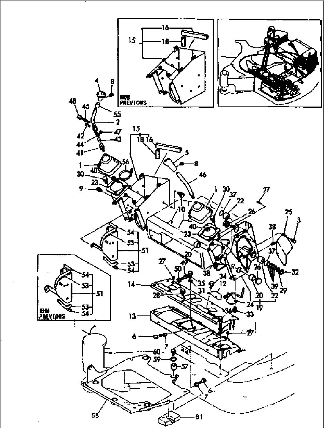WORK EQUIPMENT CONTROL LEVER AND STAND