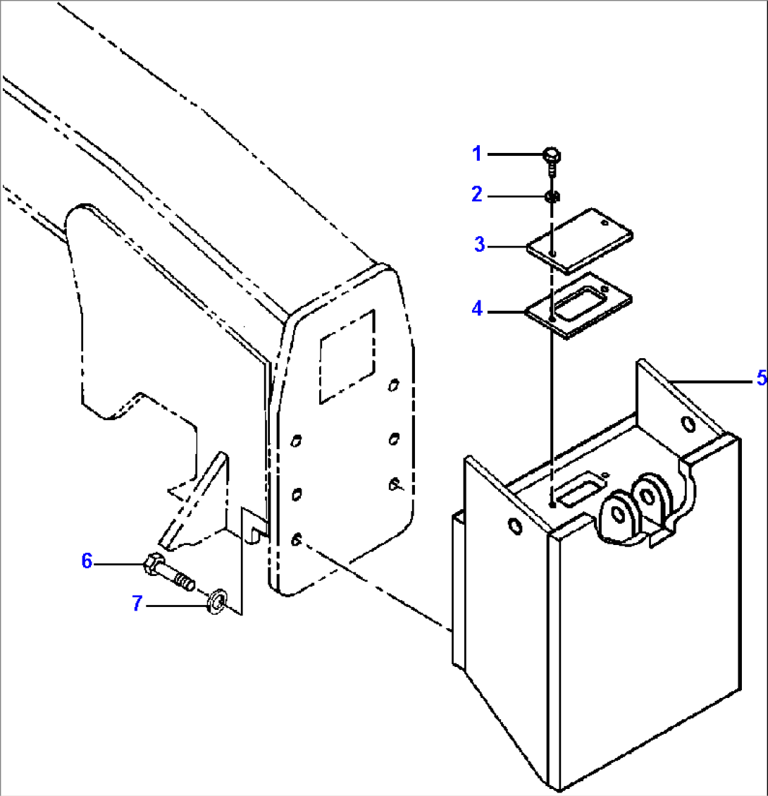 FIG. J5170-01A0 PUSH PLATE - WITHOUT HITCH PIN