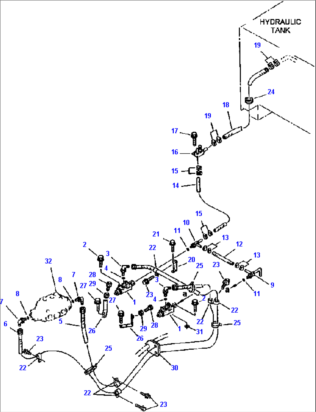 FIG NO. 4304 STEERING PIPING STEERING DEMAND VALVE TO STOP VALVE