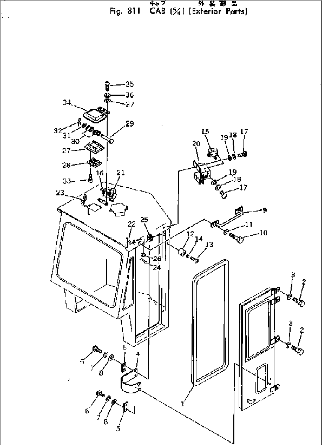 CAB (5/8) (EXTERIOR PARTS)