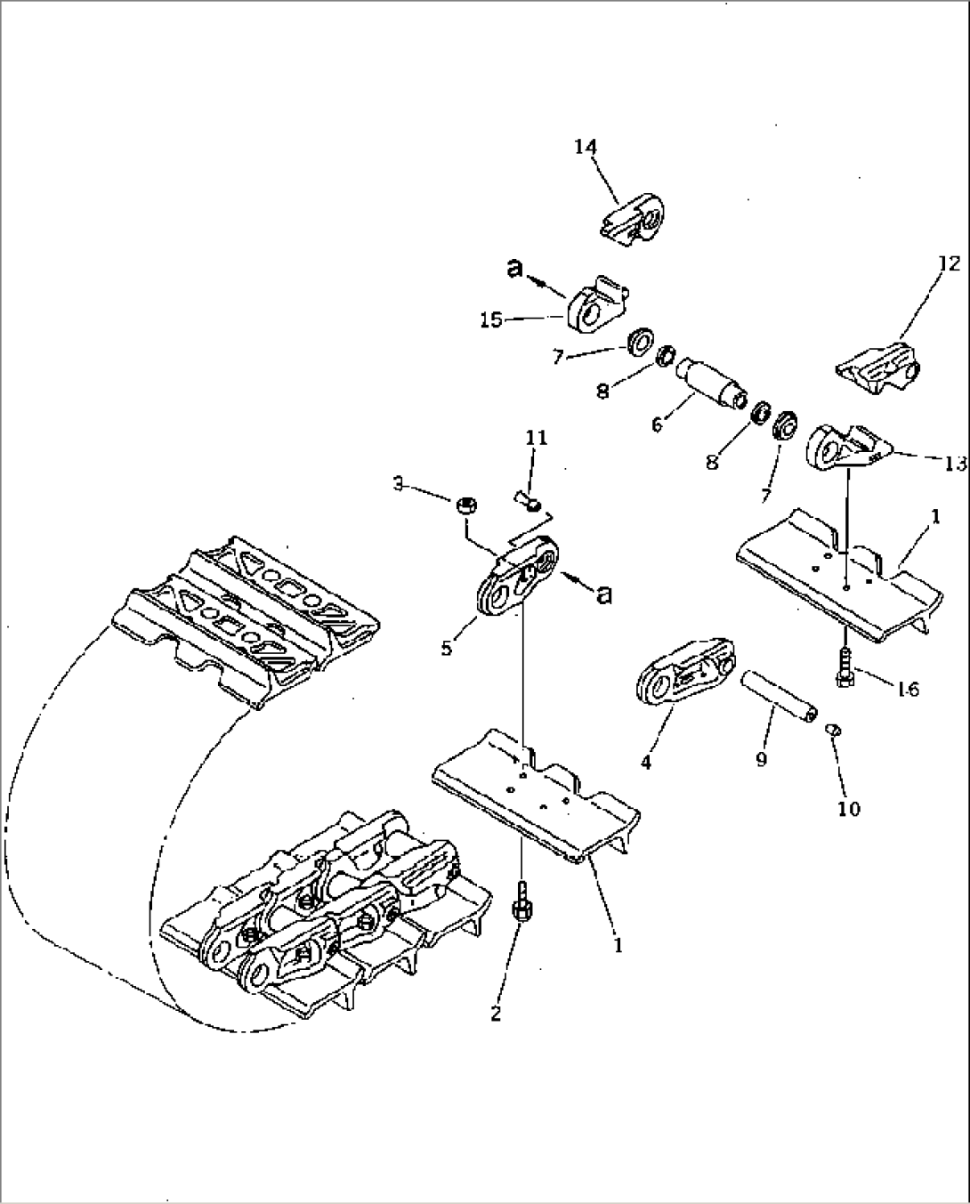 TRACK SHOE (LUBRICATE TYPE) (ON ROCK-BED)(#50001-50081)