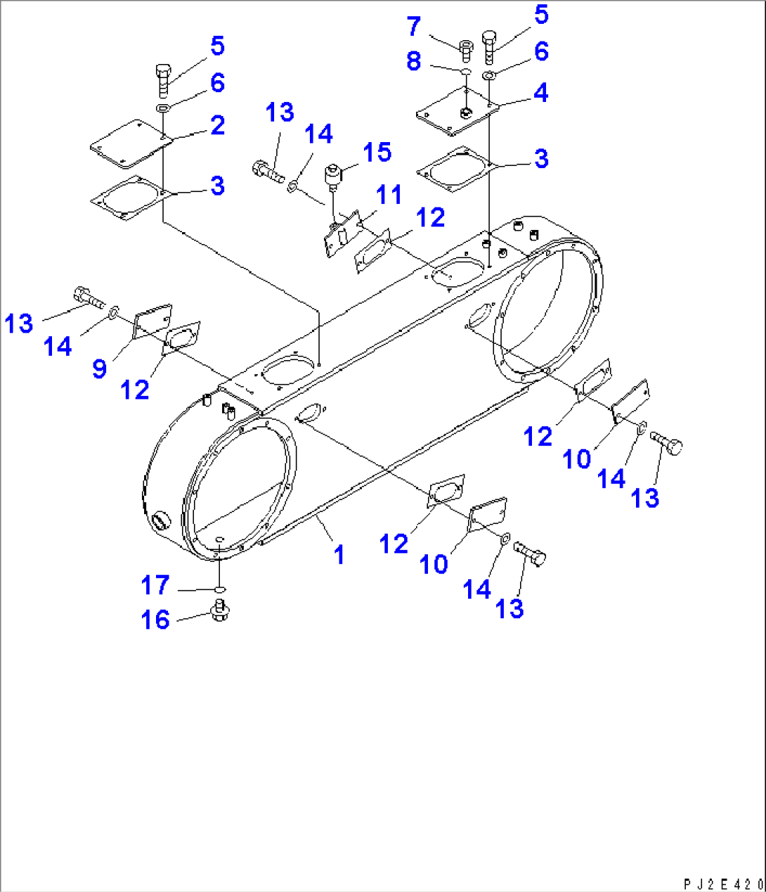 REAR AXLE (TANDEM CASE¤ L.H.) (NO SPIN DIFFERENTIAL)
