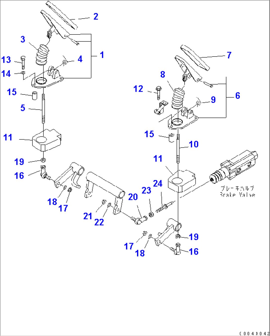 ROPS CAB (BRAKE CONTROL) (1/2)(#55001-)