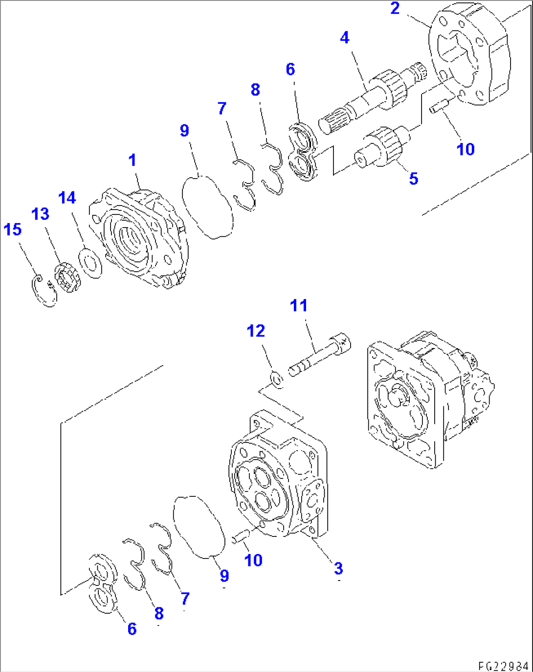 HYDRAULIC PUMP (STEERING AND SWITCH) (1/2)