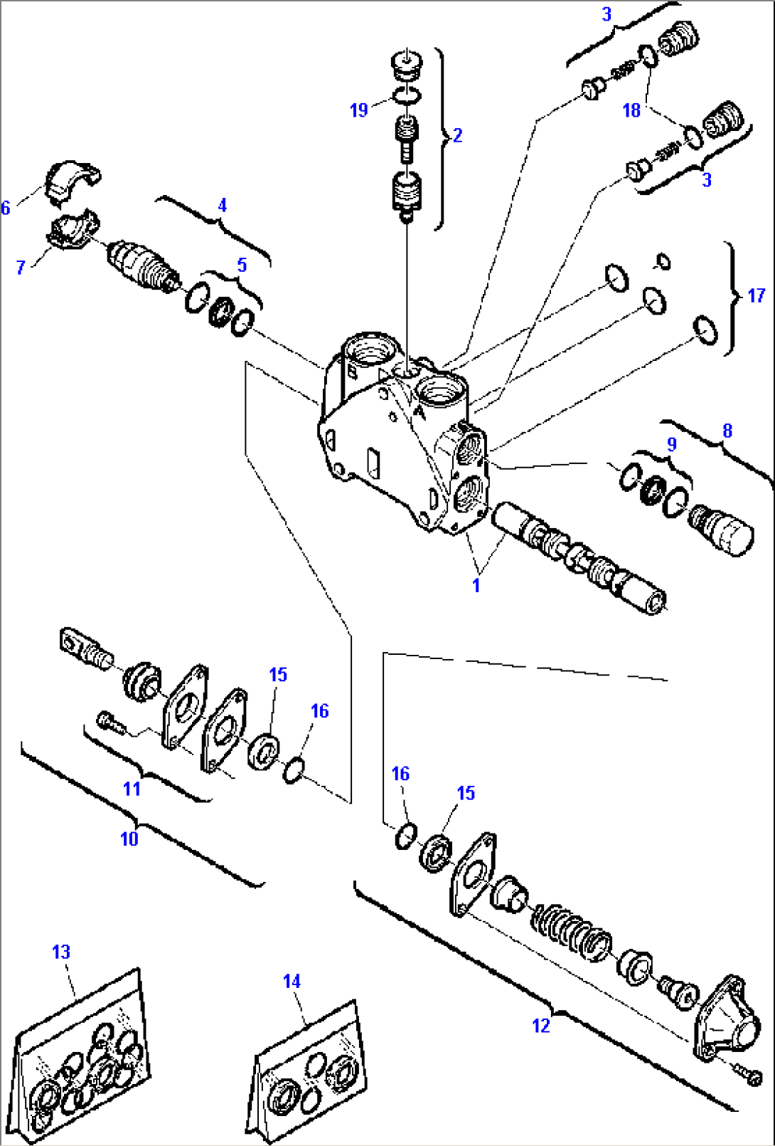 FIG. H6315-01A0 BACKHOE CONTROL VALVE - BUCKET CONTROL