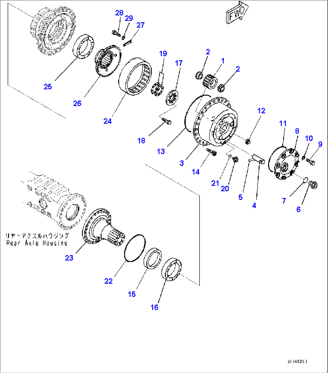 Rear Axle, Final Drive R.H. (#7079-)