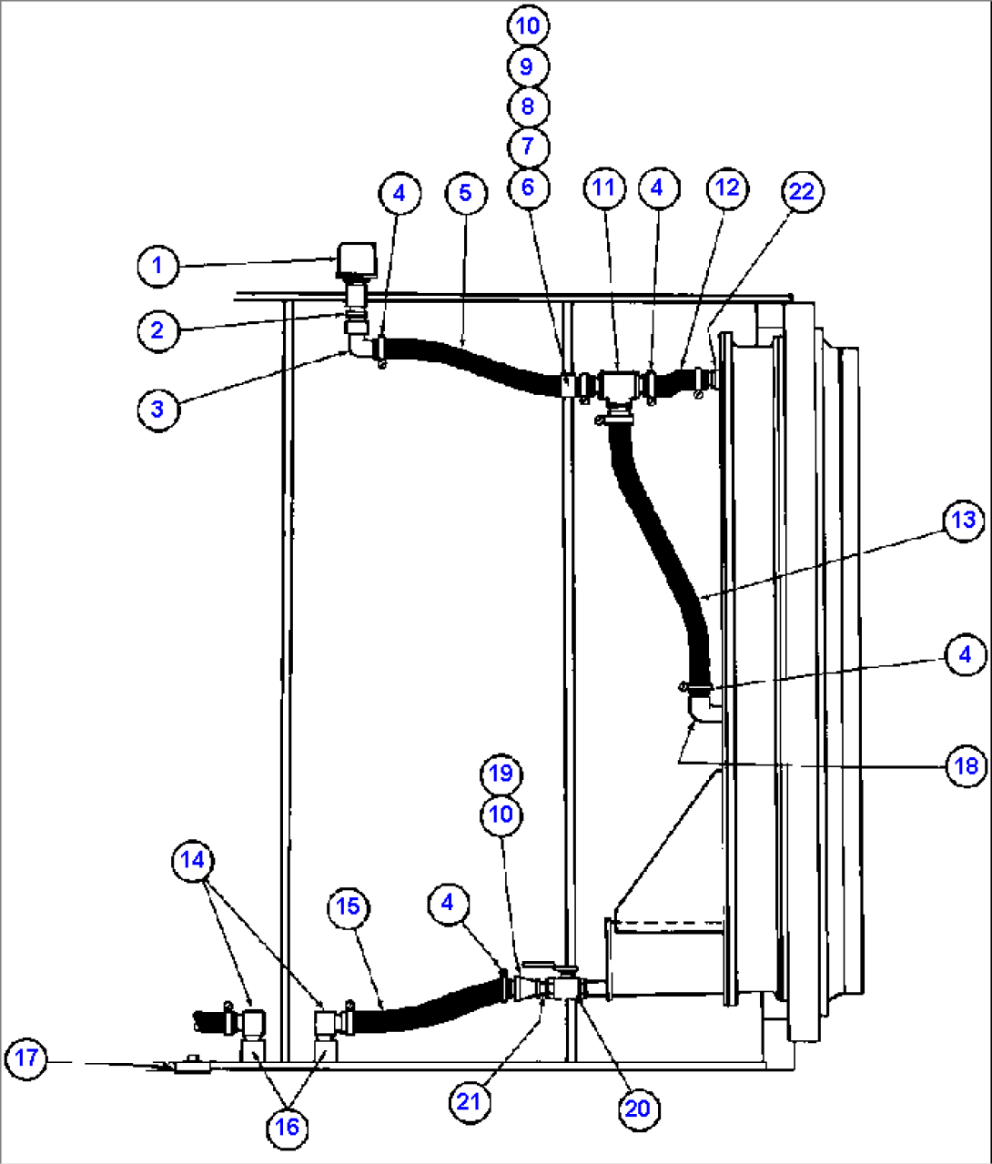 DRIVE WHEEL PIPING