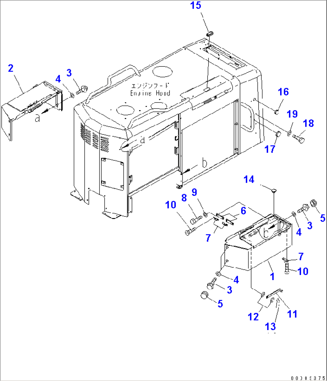 ENGINE HOOD AND RADIATOR GUARD (2/2) (WITH PUNCHING MASK AND AIR INTAKE EXTENSION)(#51001-)