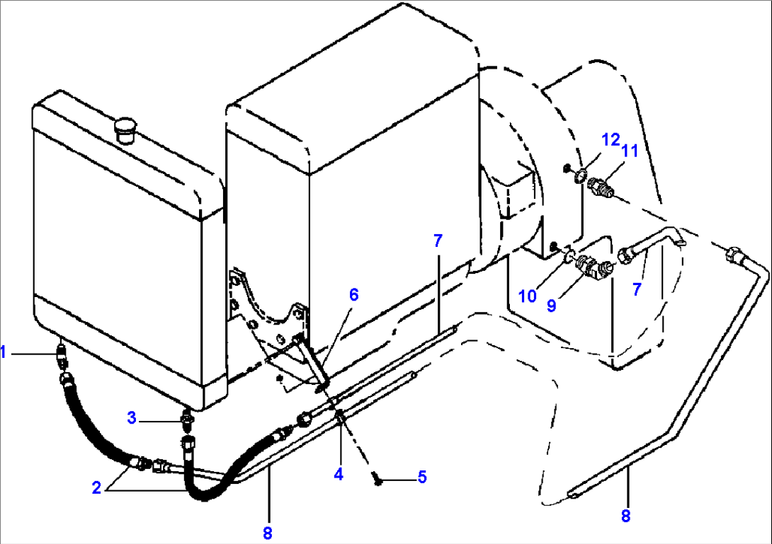 OIL COOLER LINES S/N 10422, 10423, 10427 THRU 10827