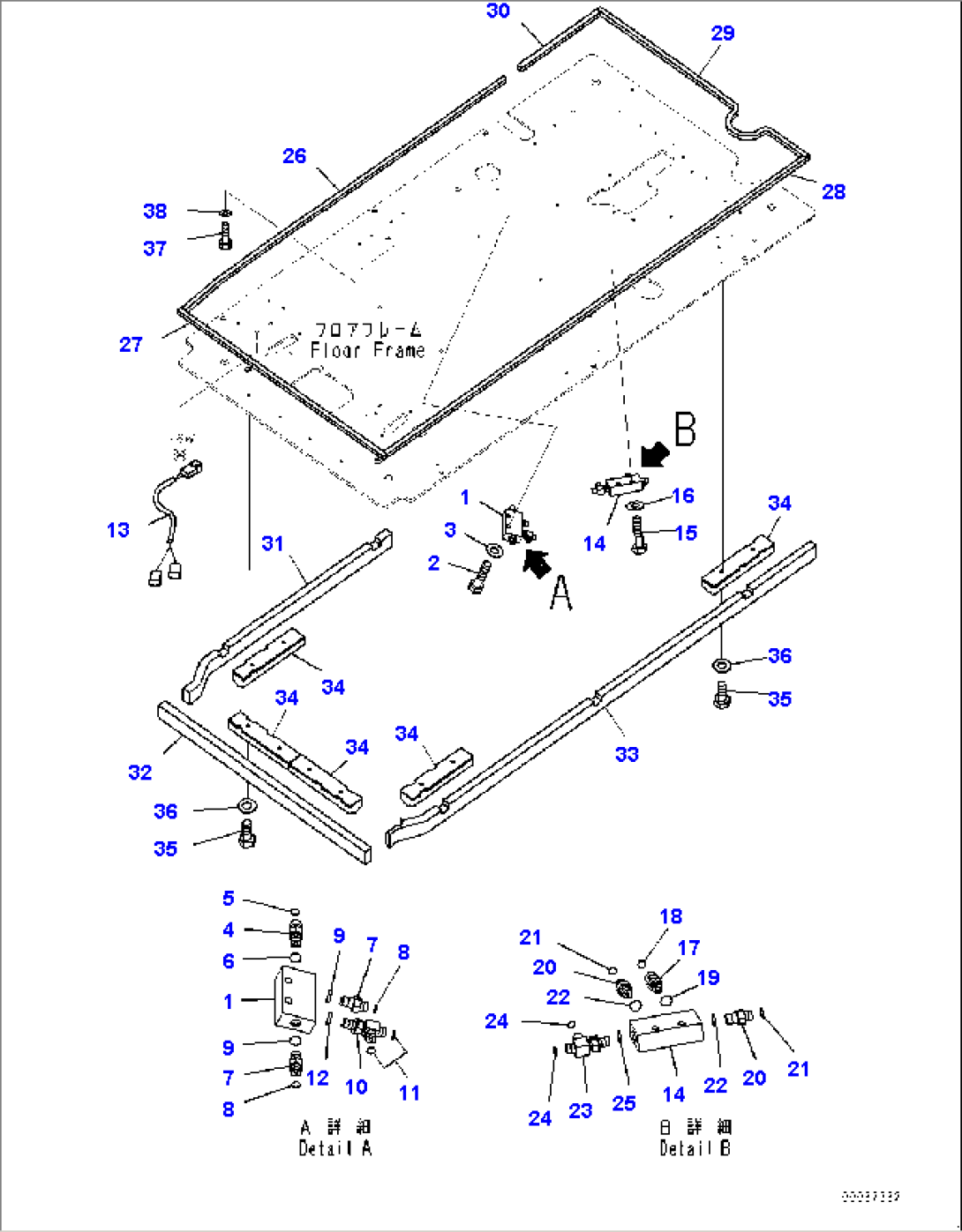 Cab, 1ATT, Floor, P, T Block and Seal