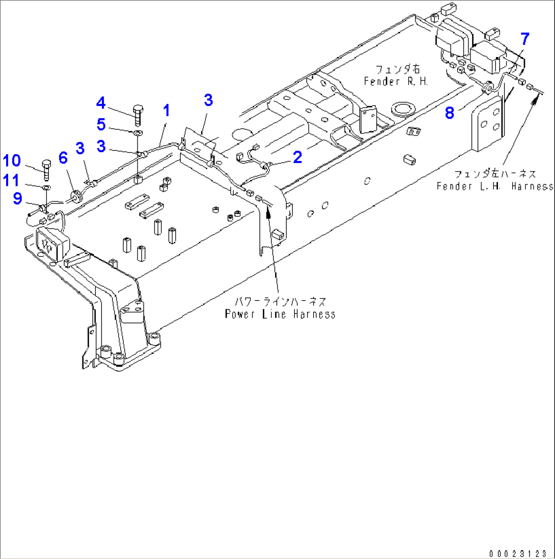 FENDER WIRING (R.H.) (FOR HEAVY DUTY HARNESS)