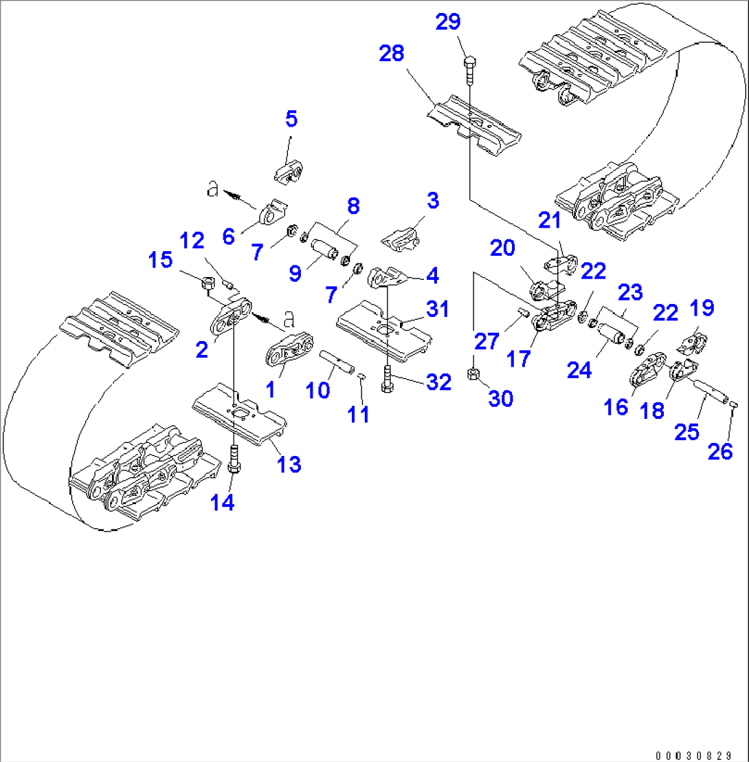 TRACK SHOE (LUBRICATE TYPE) (SINGLE GROUSER) (HEAVY DUTY) (610MM WIDE) (FOR LANDFILL)(#67001-67923)