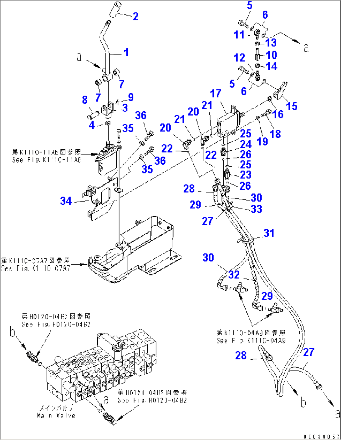 FLOOR FRAME (BLADE CONTROL LEVER) (FOR POWER ANGLE BLADE)