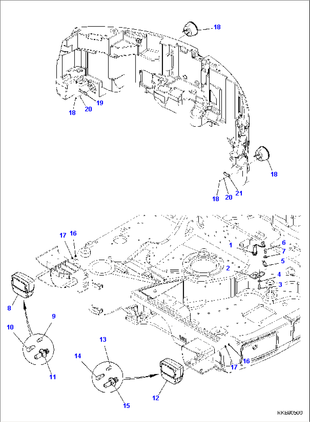 ELECTRIC WIRING, REVOLVING FRAME LINE